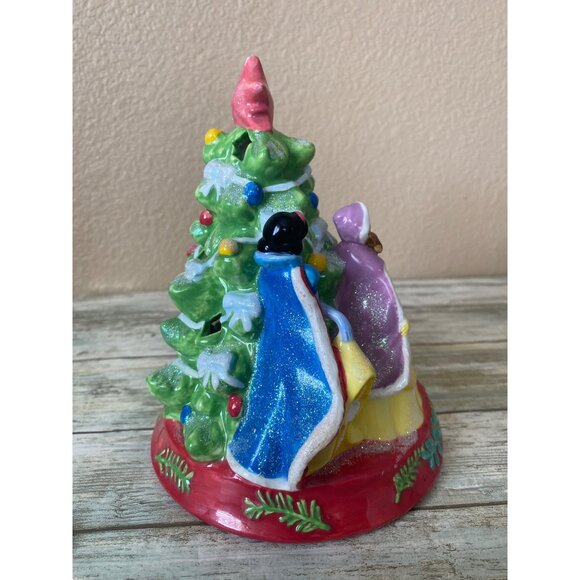 Disney Princess Porcelain Christmas Figurine Belle Cinderella Snow White LightUp - Picture 3 of 12
